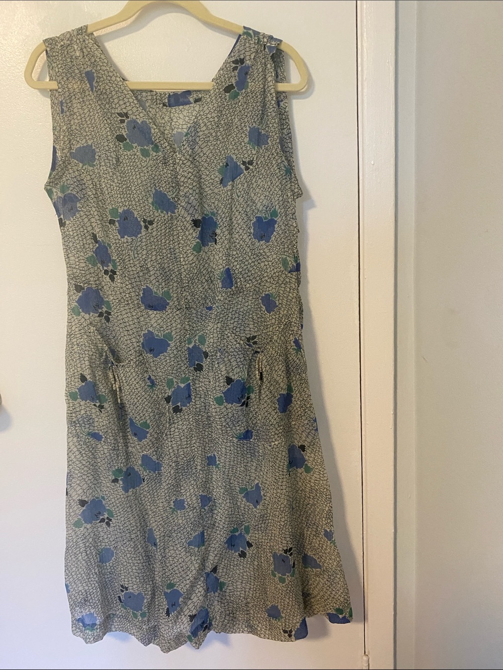 1940s/50s Vintage Floral Sheer Dress